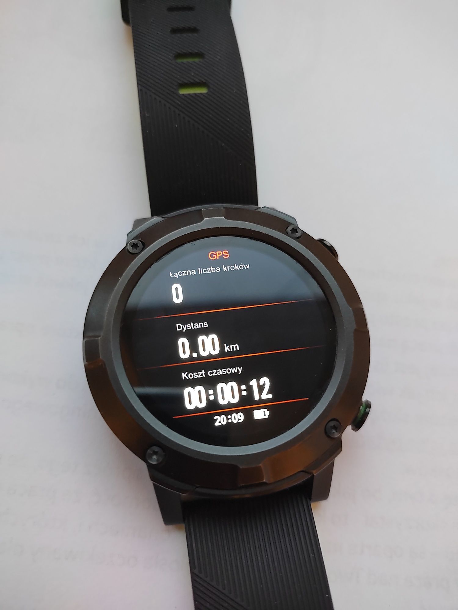 Smartwatch Motus AMOLED czarny Android GPS