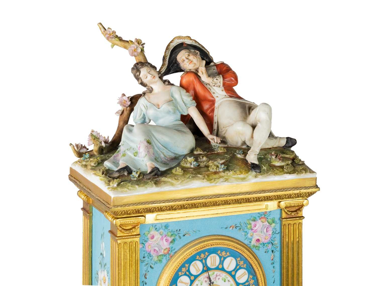 Relógio porcelana Capodimonte século XX