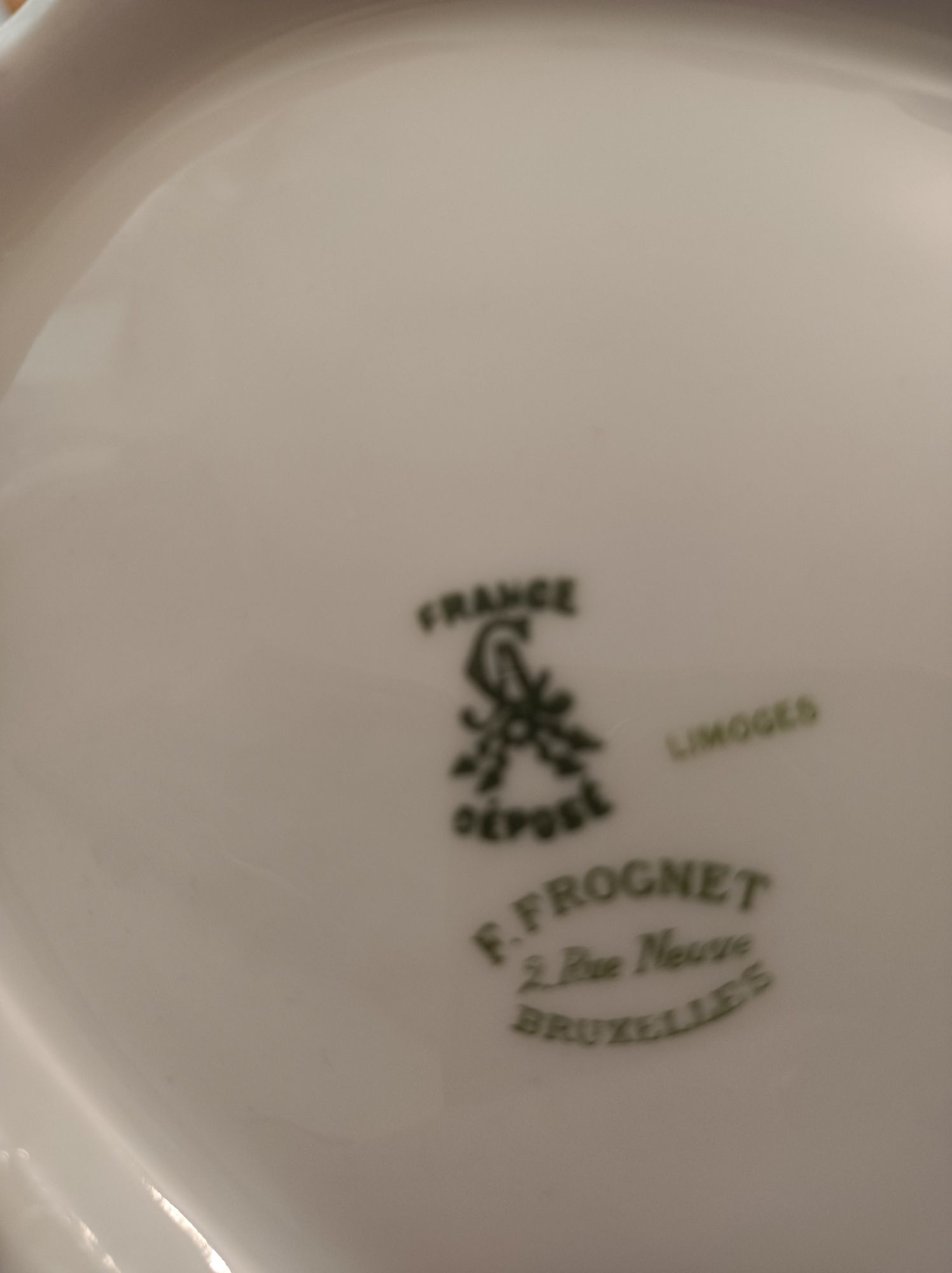 Limoges .Porcelana .Waza malowana .Wzór zastrzeżony "Depose"