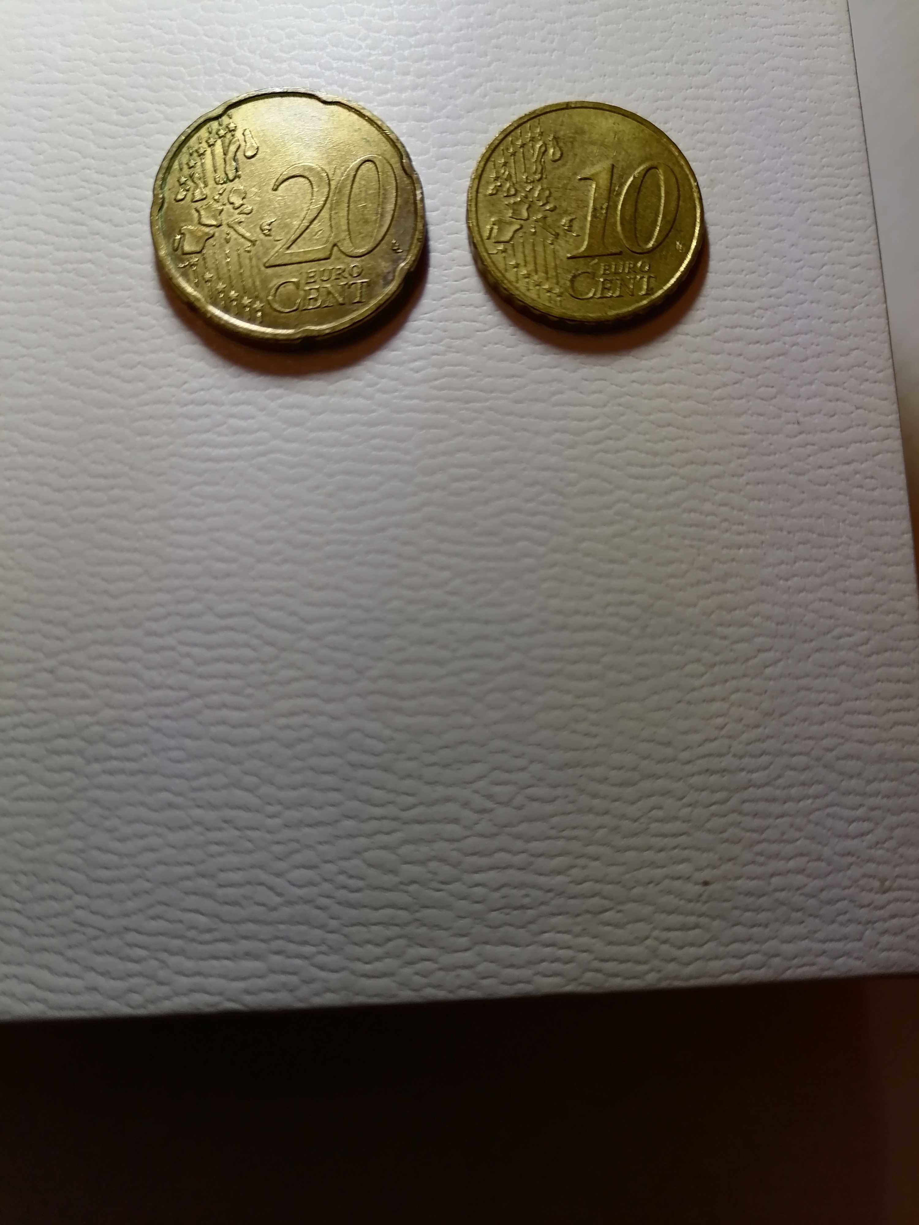 Moneta 20 i 10  EURO Cent 2002r