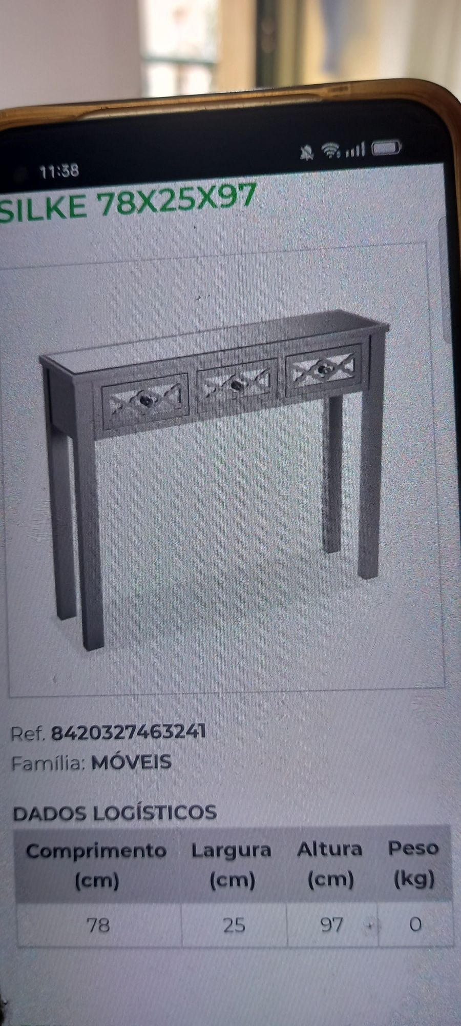 Mesa de console silver