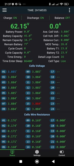 Акумулятор 3000 ват 60в 45а nmc sk innovation 45ah