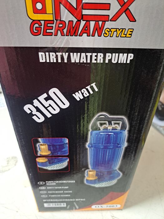 Pompa żeliwna do brudnej i czystej wody na 1 cal lub 3/4