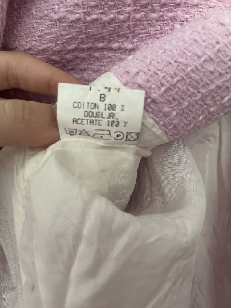 Żakiet różowy na oko rozmiar S/M bawełna