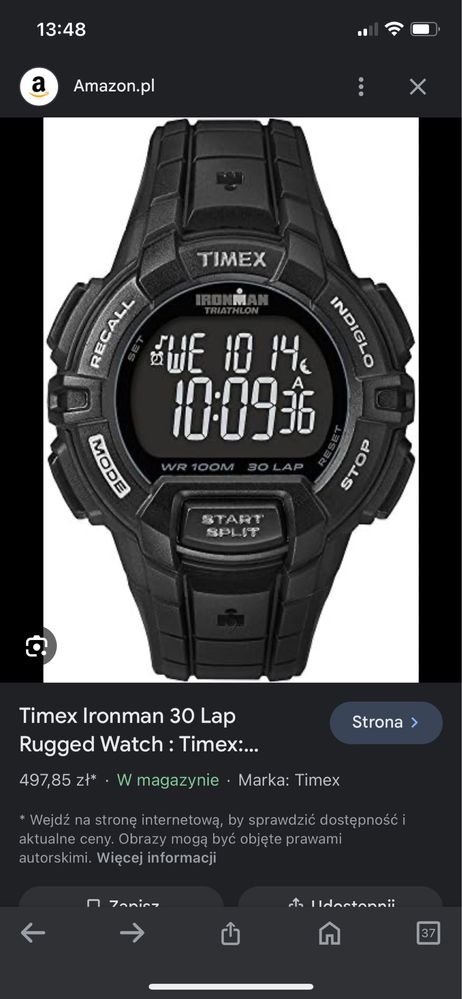Zegarek Timex ironman