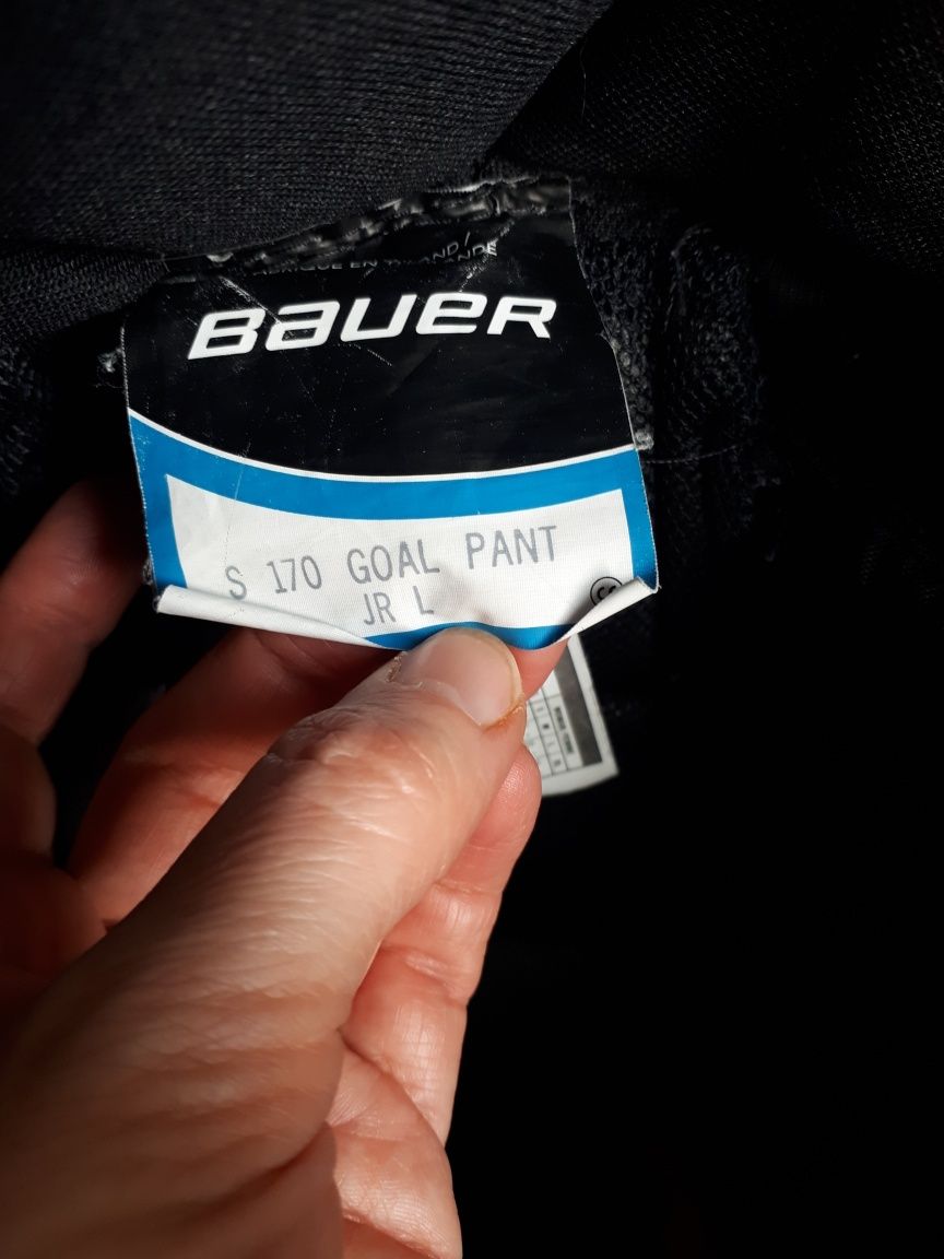 Spodnie hokejowe bramkarskie Bauer S170 junior rozm. L