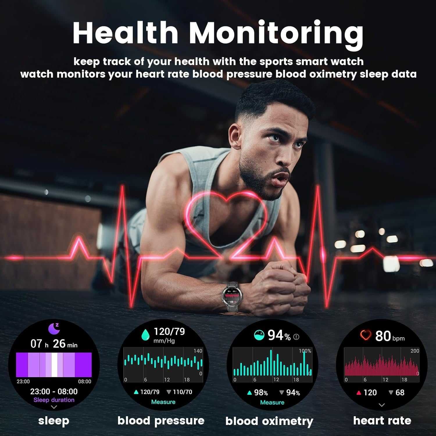 Smartwatch Zegarek Męski Funkcja Rozmów Polskie Menu Kardio 2 Paski