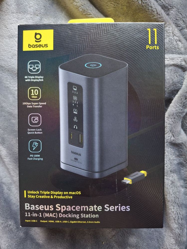 USB-хаб baseus spacemate series 11 in 1 (MAC) док станція