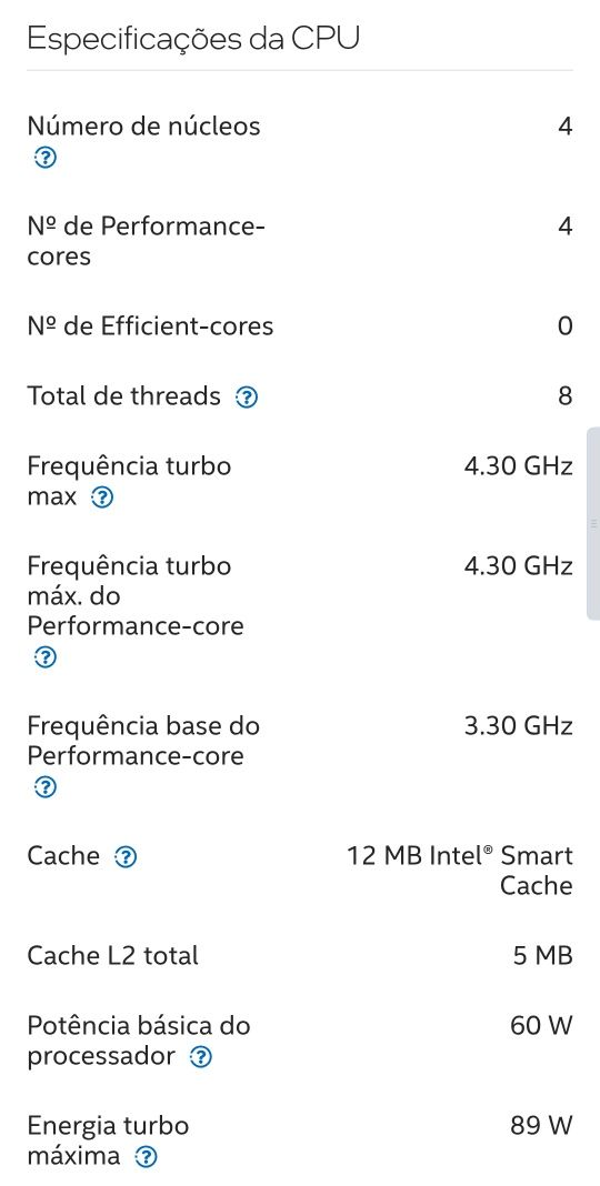 Processador Intel Core i3 12100