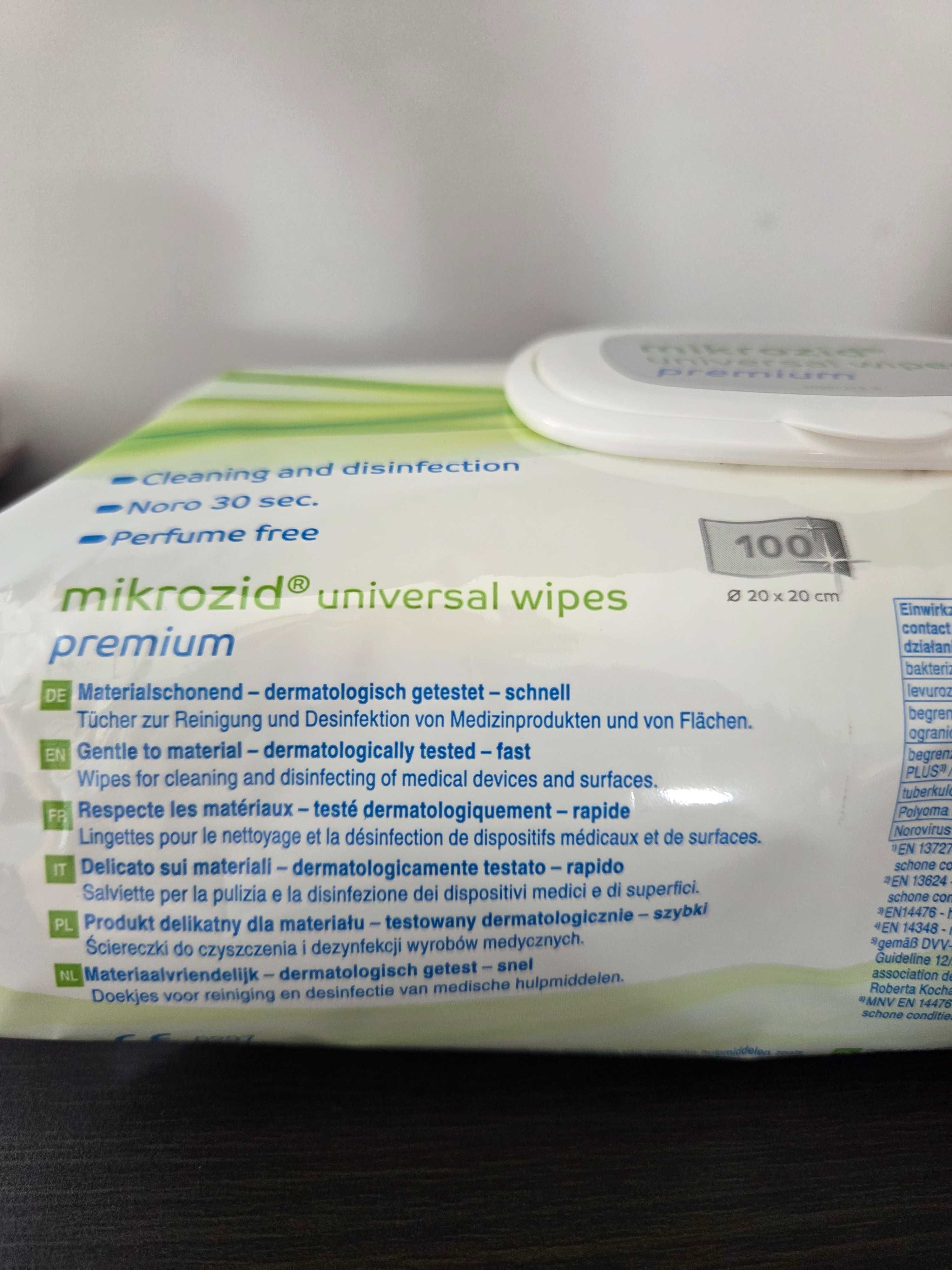 Chusteczki nawilżane do dezynfekcji Mikrozid
