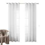 Zasłony woalowe MIULEE 130x240 cm białe 2 szt z oczkami