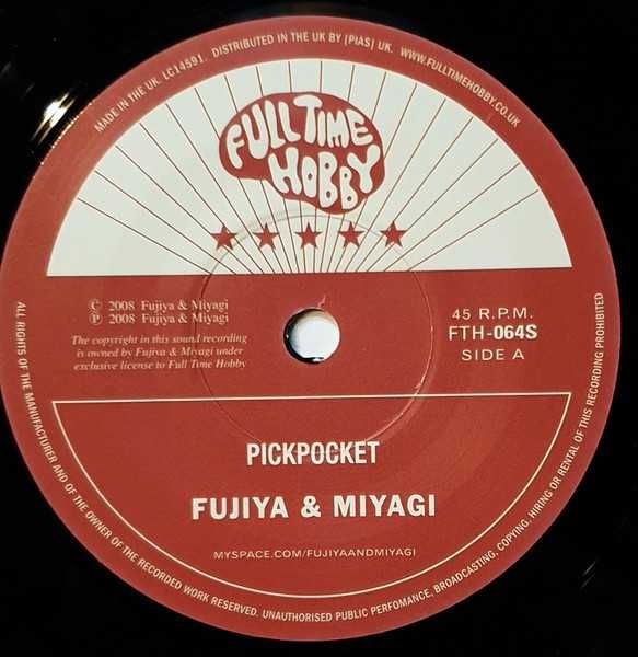 Fujiya & Miyagi – Pickpocket [Vinyl Single 2008] NOVO