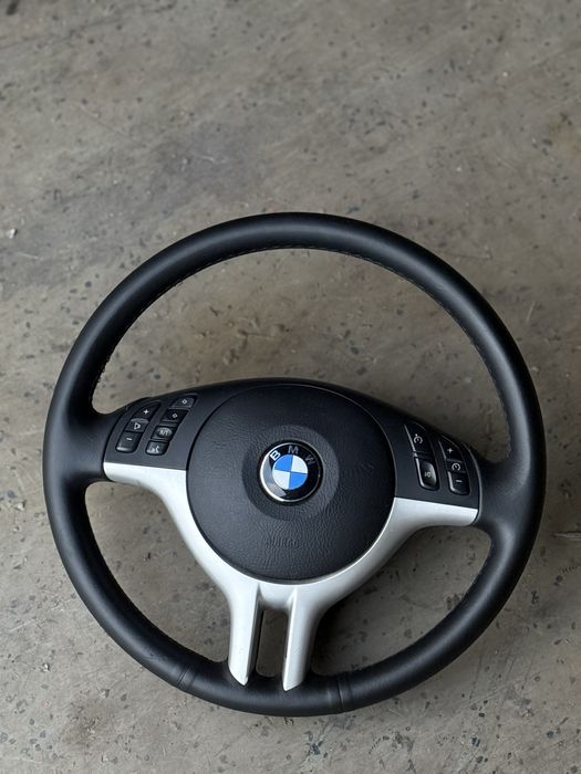 BMW E46 E39 E53 Спорт Руль Кермо три спиці Мульти руль Сріблястий деко