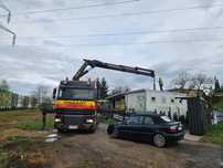 Usługi transportowe HDS transport maszyn kontener laweta dźwig TANIO