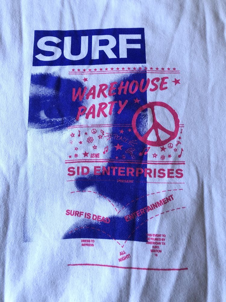 Surf Is Dead Warehouse Hoodie White L