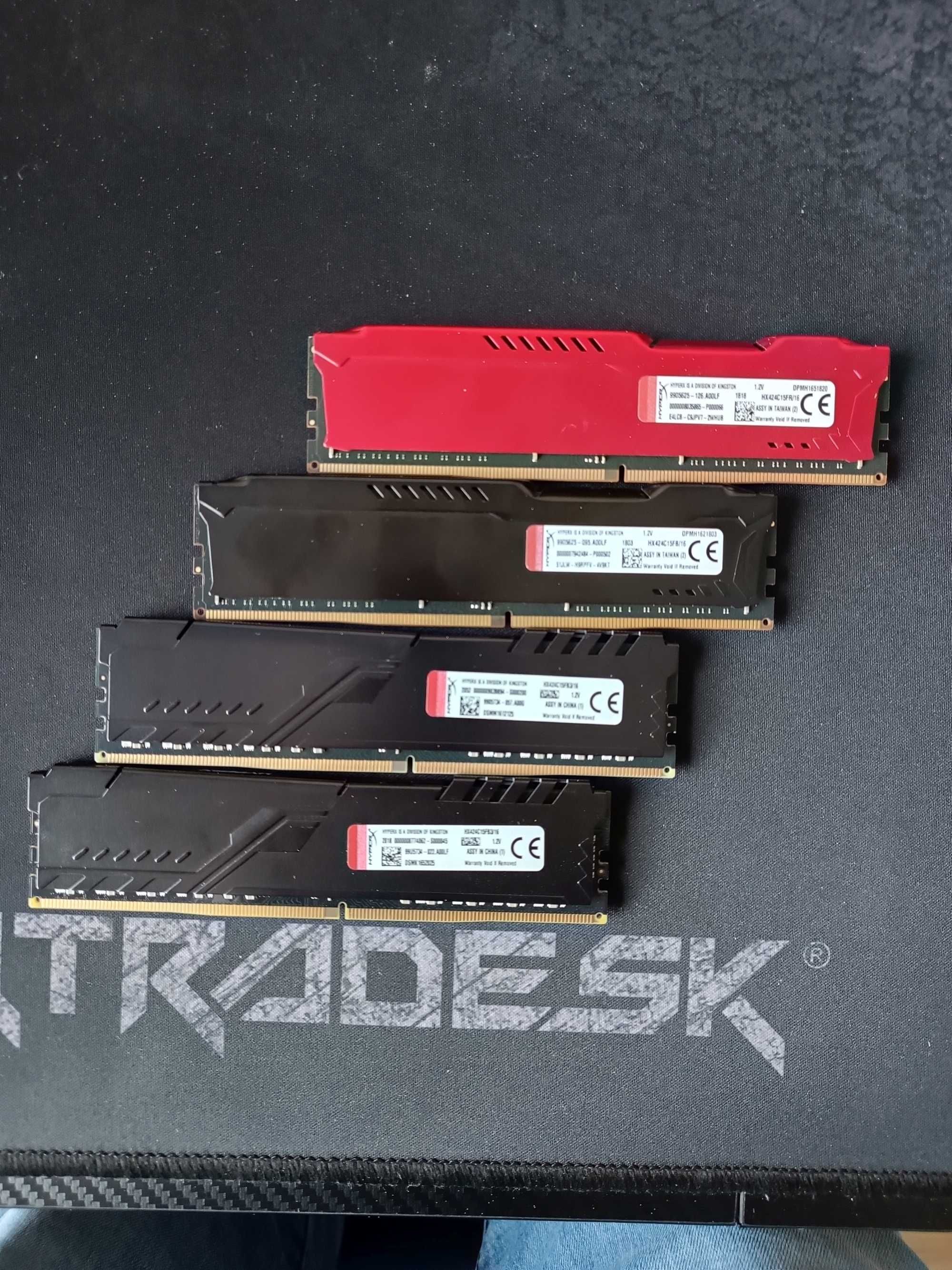 Pamięć RAM 64GB (4x16GB) HyperX Fury DDR4 CL15 2400MHz