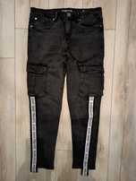 Bojówki jeansowe damskie Black Squad