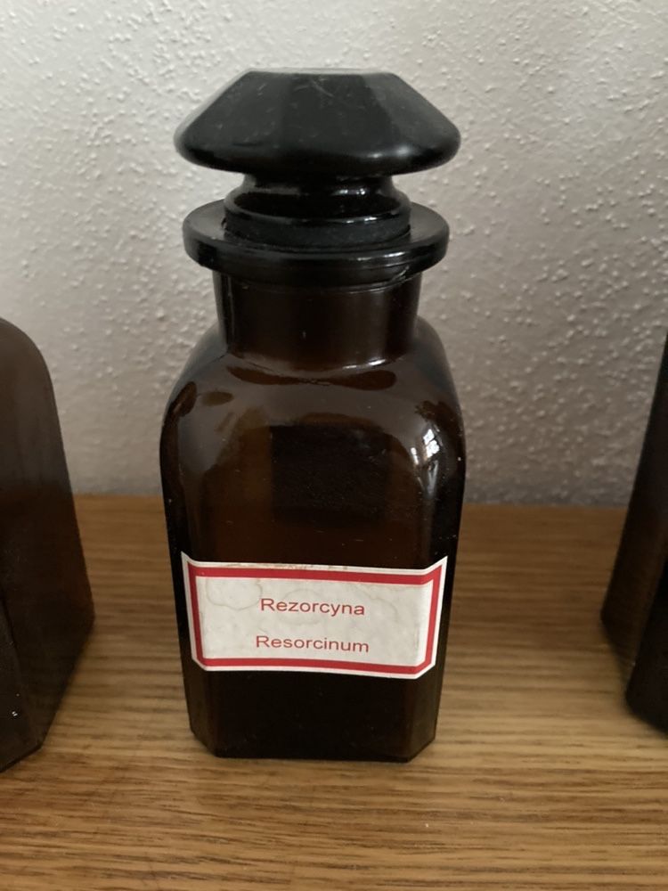 Szkło laboratoryjne butelki vintage, retro prl