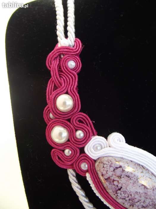 Naszyjnik sutasz,soutache,hand made,