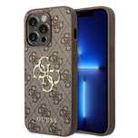 Etui Guess 4g Big Metal Logo do iPhone 15 Pro Max - brązowe