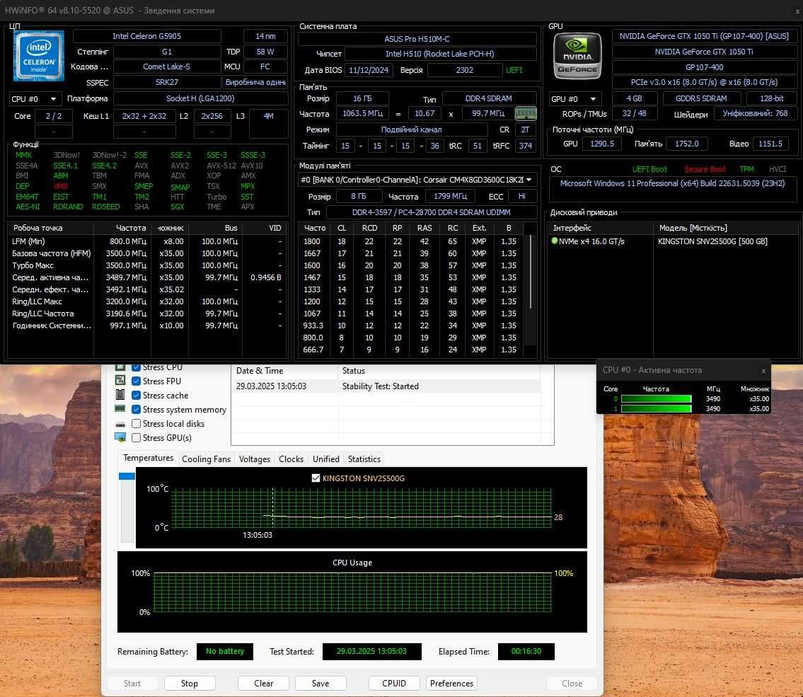 Материнська плата Asus Pro H510M-C/CSM (LGA1200) 10-11 Покоління Intel