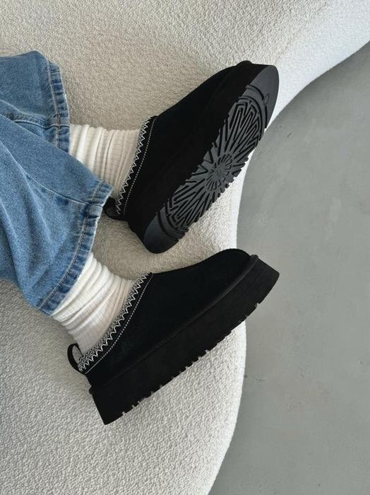 ugg tazz чорні, жіноча платформа угг таз, black уггі