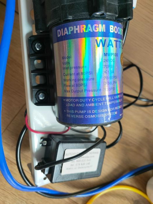 Filtr RO odwróconej osmozy + pompa wspomagająca
