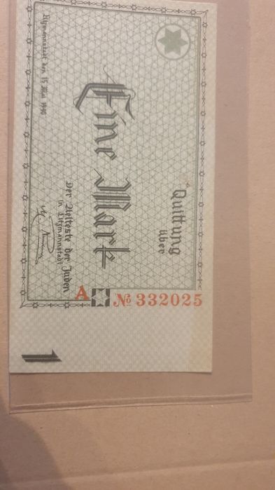 Bankno 1 Marka Getto Łódź z 1940r