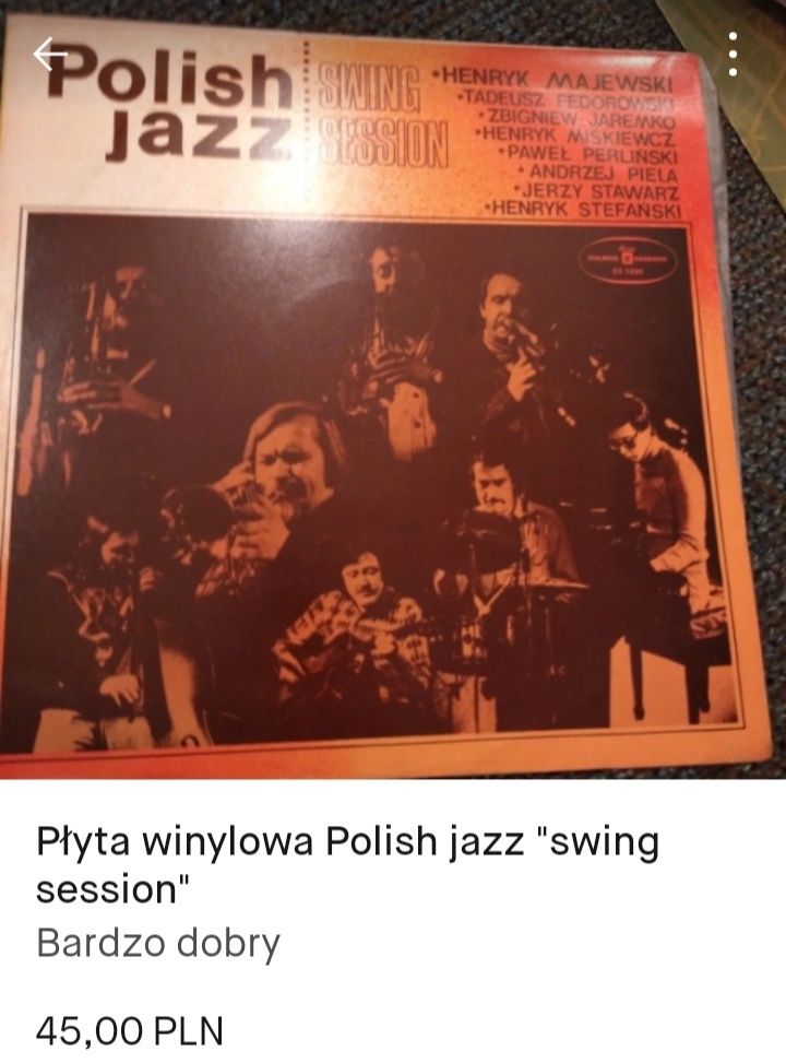 Płyta winylowa Polish jazz swing session