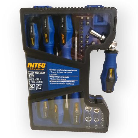 Zestaw Wkrętaków i Bitów Niteo Tools
