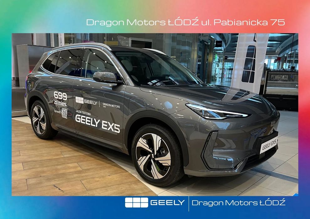 Geely EX5 MAX 3 lata przeglądów za 1 zł | Wallbox za 1 zł | Nowy salon w Łódź