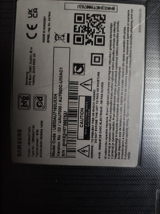 Telewizor Samsung 50" uszkodzony