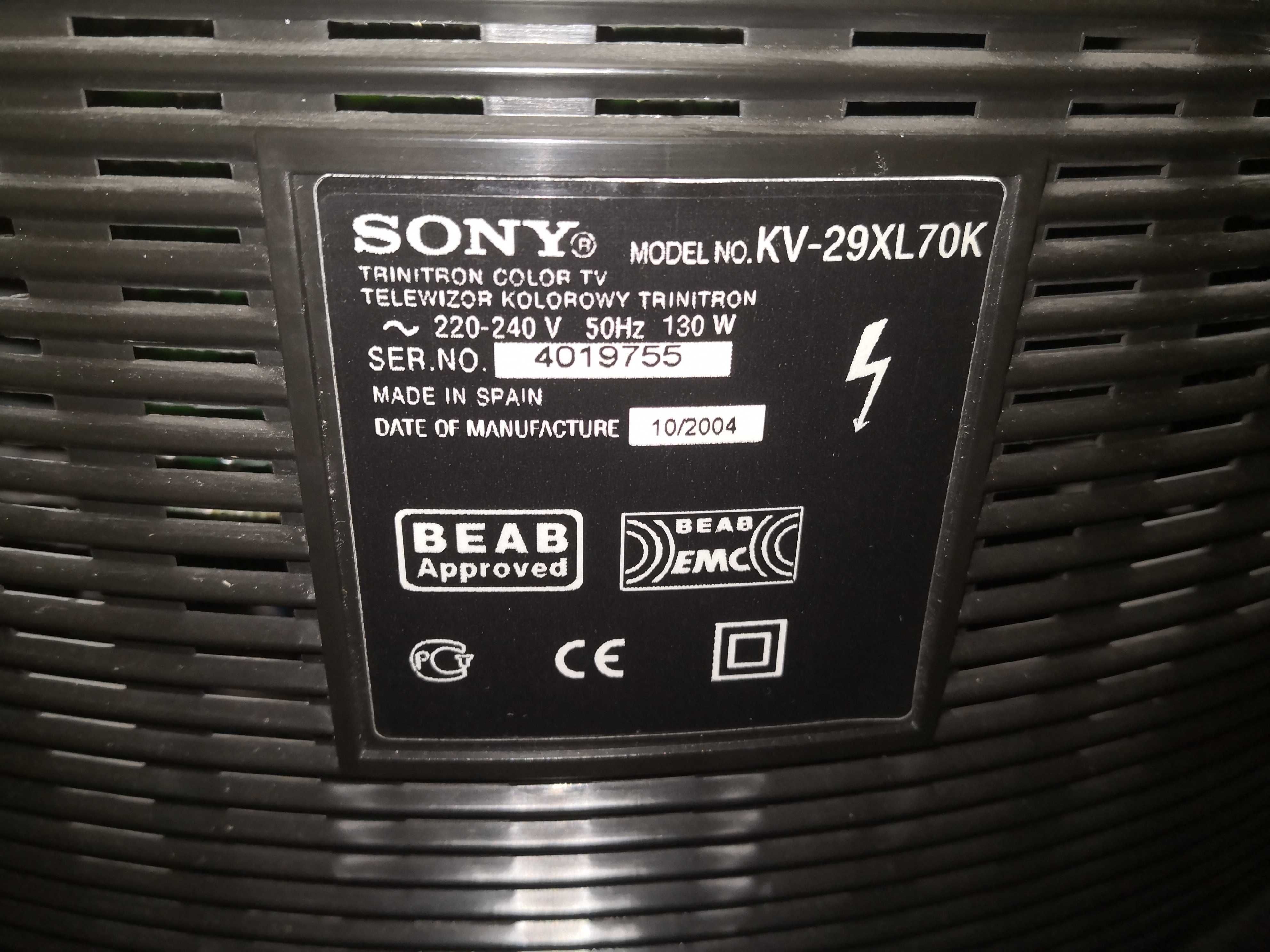 Telewizor Sony Trinitron 29XL70K 29 cali, 100 Hz