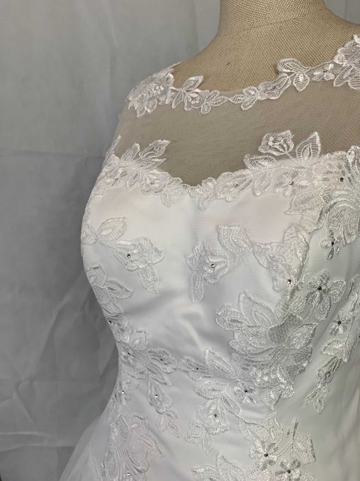Nowa suknia ślubna 40 L księżniczka tiulowy dół klasyczna glamour boho