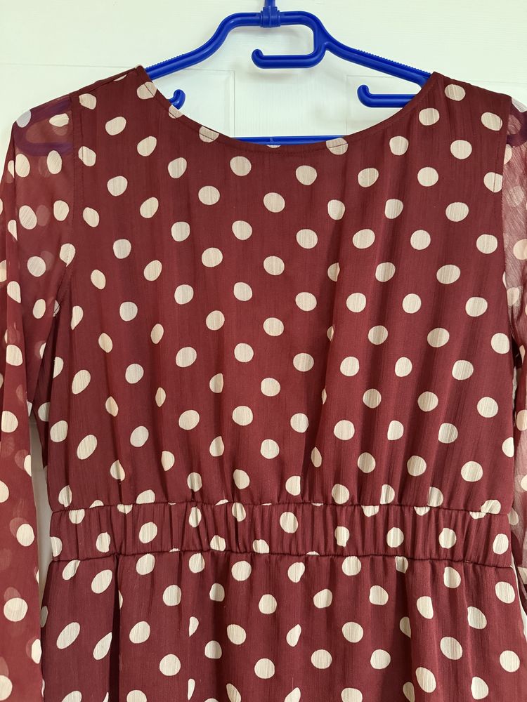 Lekka zwiewna sukienka w grochy Vila Clothes rozm 38