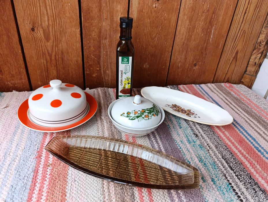 Тарелки, советские, новые, Стаканы, и другая посуда