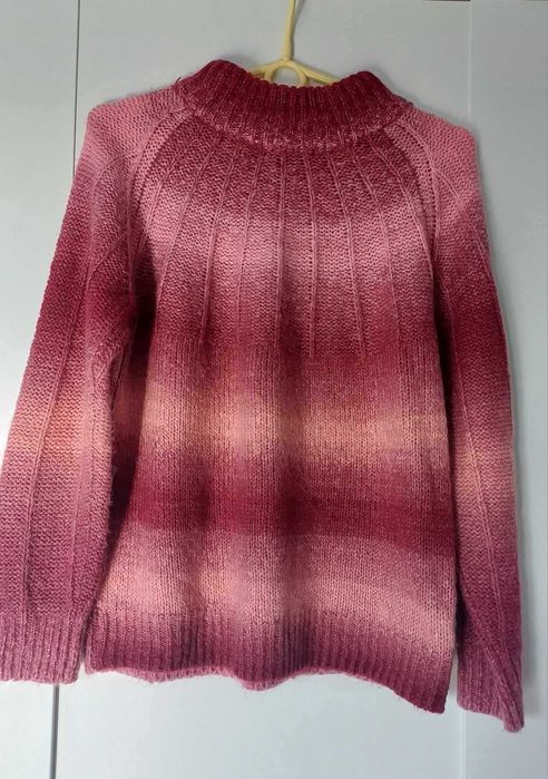 Ciepły sweter/ pół golf w kolorze różowym marki TU rozmiar L / 40 / 12