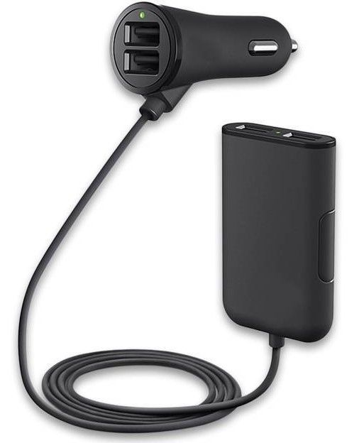 (NOVO) Carregador Auto 12V/24V - 4 Portas USB 5V 2,4A