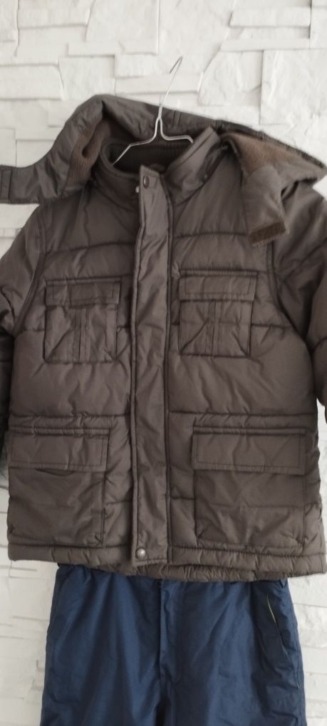 Marks & Spencer kurtka zimowa +spodnie ocieplane 122