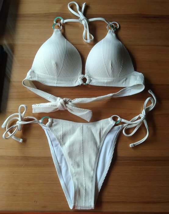 2-cz kremowy kostium damski bikini S,L