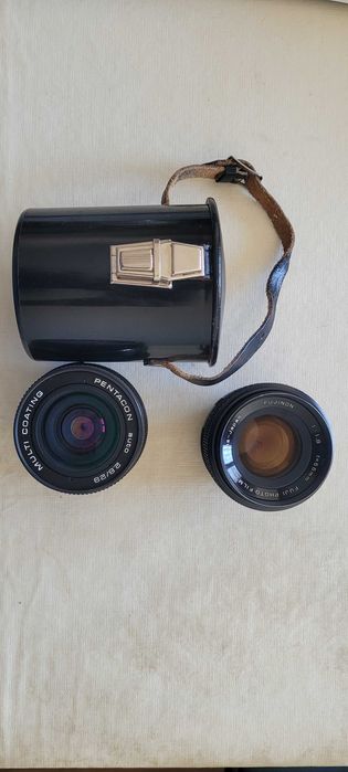 Lentes M42 mount Pentacon auto 29mm F2.8 + Fujinon 55mm F1.8