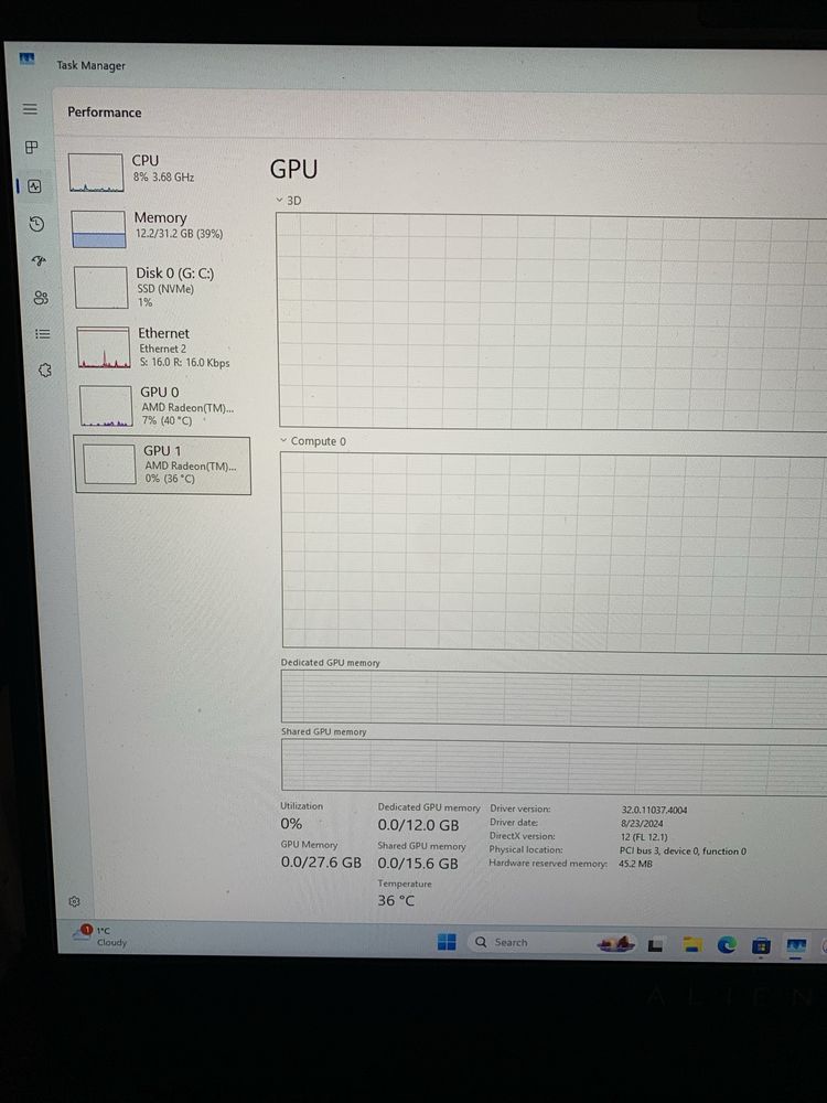 Dell Alienware 17 R5 6900HX, RADEON 6850M 12GB, DDR 32GB, SSD 1Tb