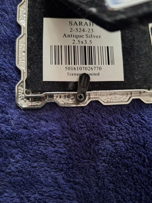 Шеббі-шик фоторамка з кристалами та сріблом