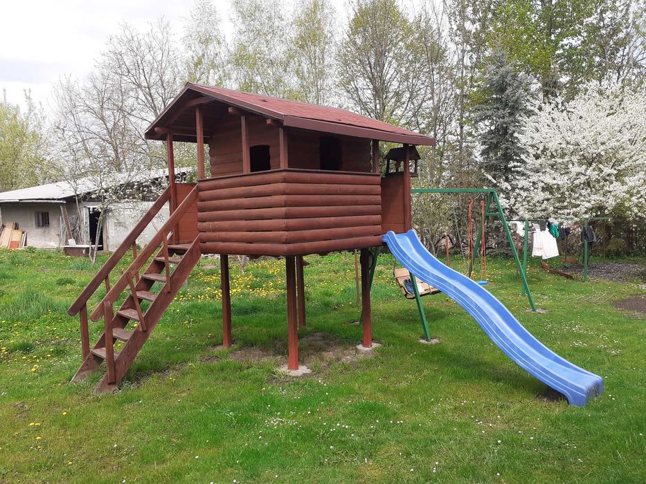 Domek drewniany dla dzieci ogrodowy