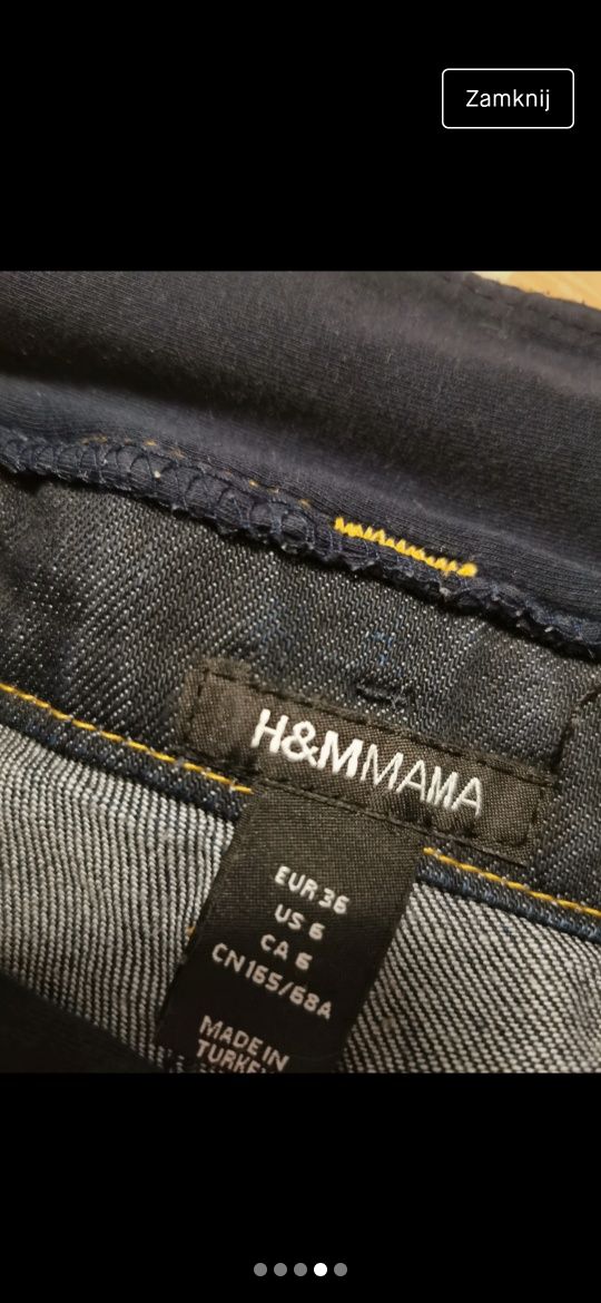 Spodnie ciążowe H&M Mama roz. S 36