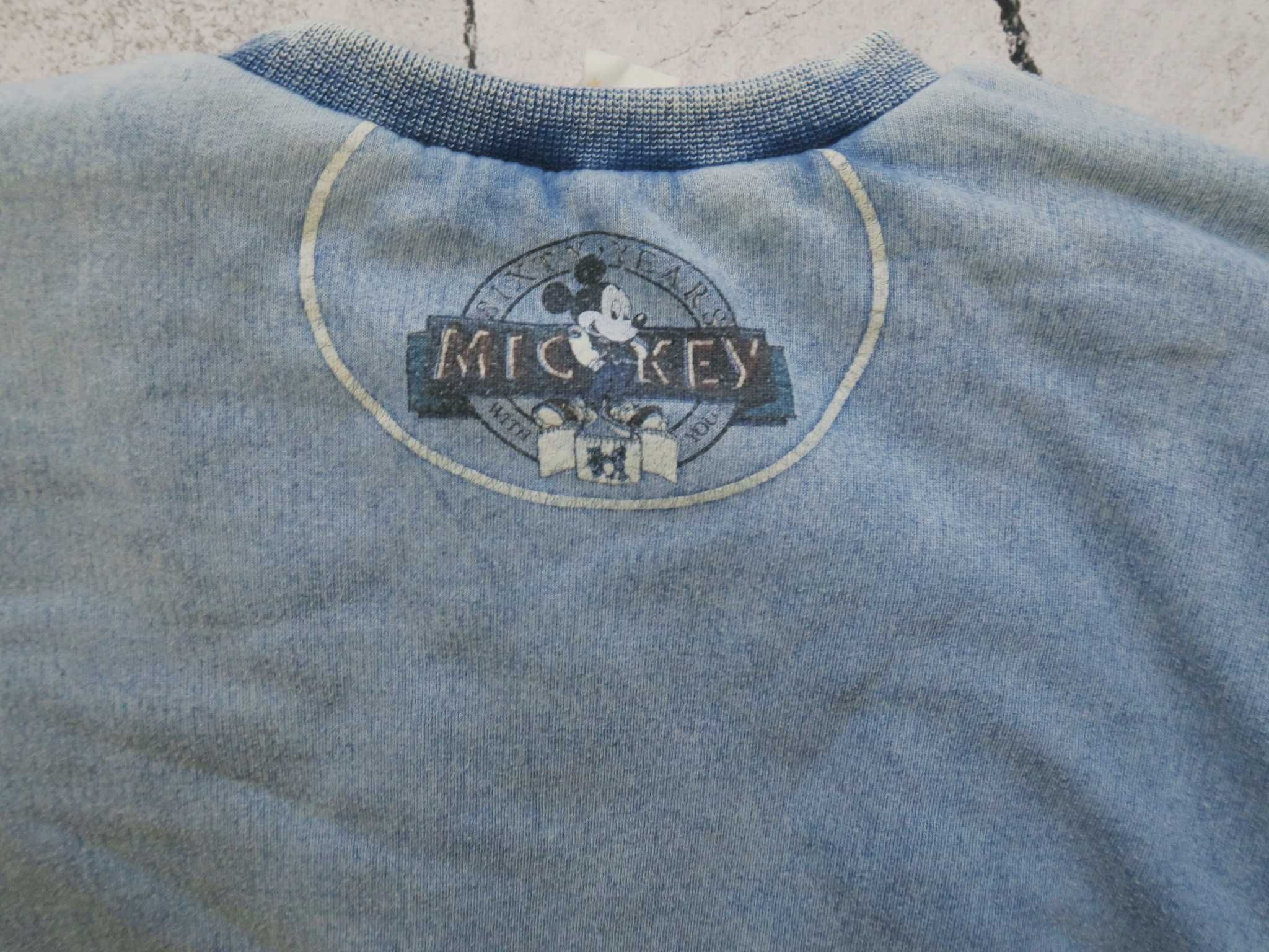 Myszka Mickey Mouse bluza gruba vintage dwustronna XXL