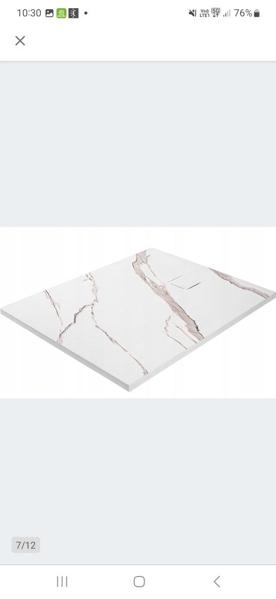 Brodzik Prysznicowy Magnum Carrara White Marmur 80 x 100 cm