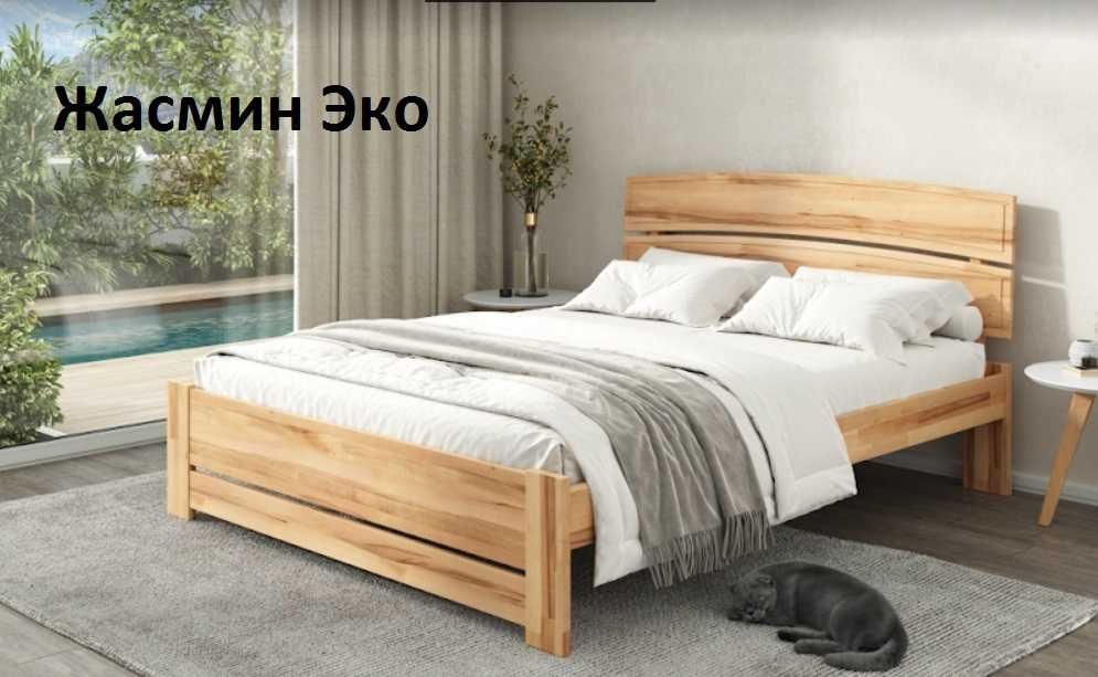 Деревянная кровать Адель белый и натуральный цвет. От производителя!