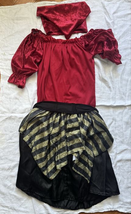 Fantasia Menina Pirata - tam 110 a 140cm (11 a 14 anos)