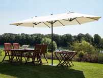 Parasol Duży kremowy na taras patio SEKEY 220 x 400